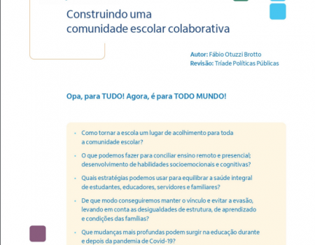 Rede de Colaboração publica Cartilhas para desenvolvimento da colaboração nos territórios e na comunidade escolar
